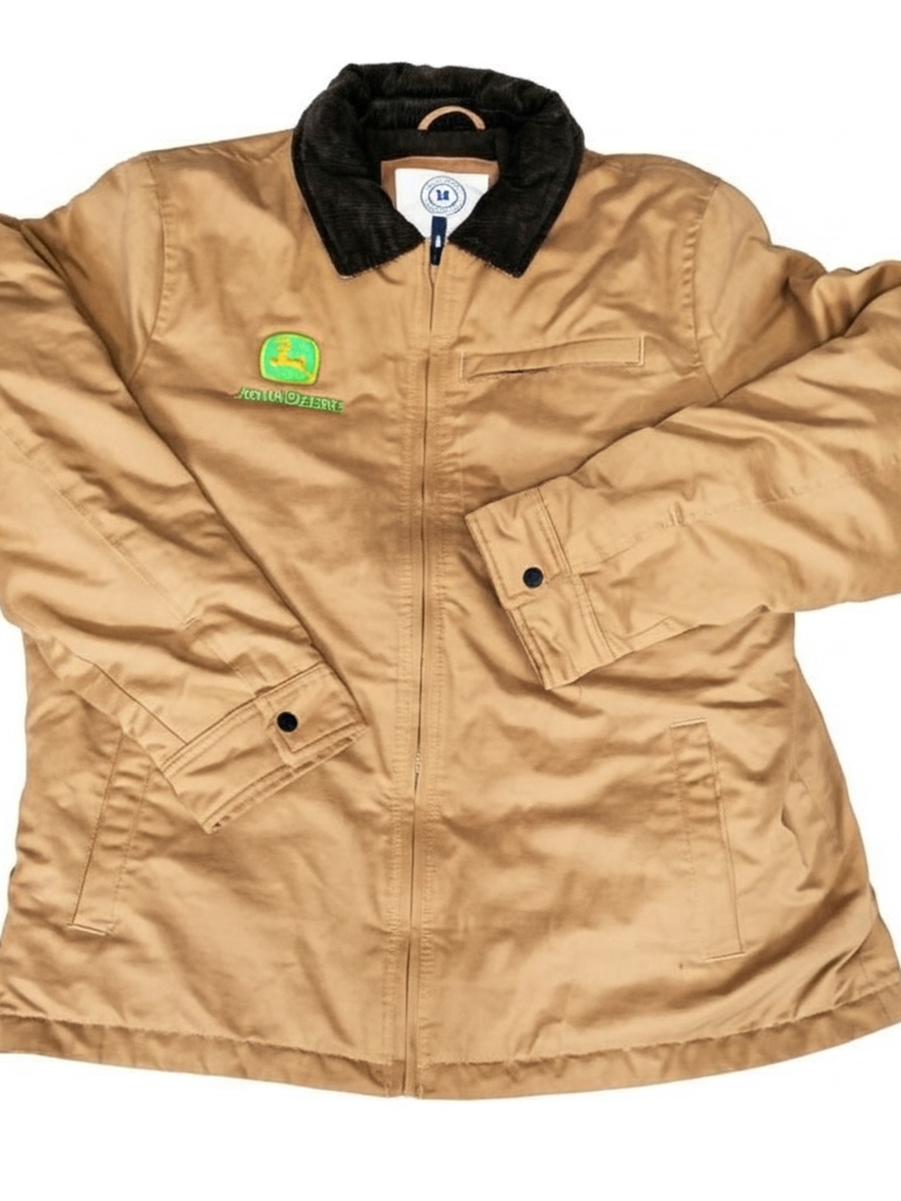 John Deere Kids' Brown Work Jacket with Corduroy Collar